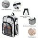 thumbnail image 3 of Mochilas transparentes, mochila transparente de 14 x 11 x 4,7 pulgadas, mochila pequeña transparente, mochila transparente, estética elegante, 3 of 7