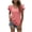 Pink, variant on XFLWAM Womens Summer Tops Ruffle Short Sleeve V Neck T-Shirts Casual Loose Fit Blue XL