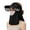 Black, variant on Womens Wide Brim Sun Hat with Detachable Face Cover & Neck Flap Ponytail Outdoor UV Protection Visor Hat for Garden Fishing Hiking