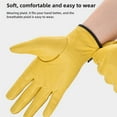 thumbnail image 5 of Sheepskin Leather Work Gloves, Size L, Lightweight & Comfortable for Welding, Gardening, Motorcycle Riding, and Outdoor Work, Breathable & Flexible with Elastic Wrist, 5 of 9