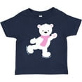 thumbnail image 3 of Inktastic Polar Bear, White Bear, Ice Skating Bear, Scarf Boys or Girls Toddler T-Shirt, 3 of 5