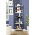 thumbnail image 2 of Convenience Concepts Xtra Storage Five-Tier Folding Corner Shelf in White Metal, 2 of 5