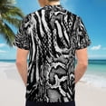 thumbnail image 6 of High Quality Hawaiian Shirts for Men Short Sleeve Aloha Beach Shirt Floral Summer Casual Button Down Shirts Blouses 9TA6NR, 6 of 7