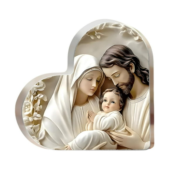 STARTIST Holy Family Decoration Holiday Acrylic Artwork for Bedroom Living Room Study