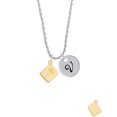 thumbnail image 2 of Delight Jewelry Goldtone Holy Bible Silvertone Script Initial Disc - V - Charm Necklace, 20"+3", 2 of 4