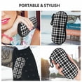 thumbnail image 4 of Zufioo White And Black Plaid Print Sunglasses Case Tactical Zipper Sunglasses Carrying Case for Men Women, 4 of 4