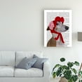 thumbnail image 3 of Trademark Fine Art 'Greyhound With Red Woolly Hat' Canvas Art by Fab Funky, 3 of 3