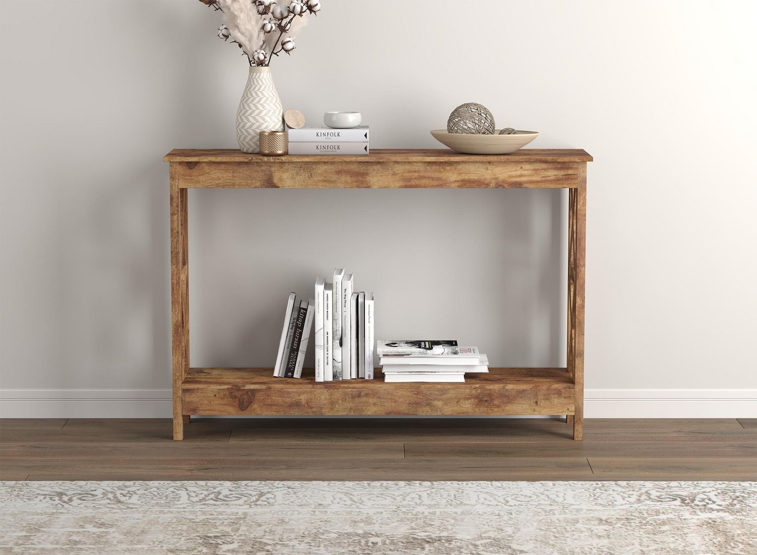 Safdie & Co. Console Table 47.25L Brown 1 Shelf