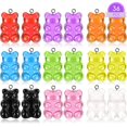thumbnail image 1 of 36 Uds. Colgantes coloridos de oso de goma, llaveros de oso de resina, collar de joyería DIY, accesorios para niños y niñas Vhermosa MZQ-0696, 1 of 8