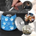 thumbnail image 4 of Yayeee Ashtray with Lid for Cigarette Smokeless Stainless Steel Home Ash Holder, Blue Bears, 4 of 7