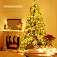 thumbnail image 6 of Gymax 8 FT Pre-lit Artificial Christmas Tree Hinged Xmas Tree w/ LED Lights, 6 of 10