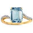 thumbnail image 2 of Star K � Big Stone Octagon Emerald Cut 10x8 Sky Blue Topaz Bypass solitaire ring, 2 of 9