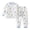 PJ218-Blue, variant on Toddler Girl 2T‑5T Fall Winter Long Sleeve Print Pajama Set Two Piece Top and Pants Indoor Night Sleepwear for Kids