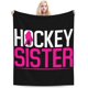 thumbnail image 1 of Manta de franela para sofá, diseño de hermana de hockey, de 80 x 60 pulgadas, suave y acogedora, para sofá, silla, cama, 1 of 8