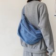 thumbnail image 2 of Mochila de lona con bandolera para hombre y mujer, bolso de hombro informal para senderismo al aire libre, bolsa de pecho de viaje, 2 of 5