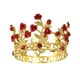 thumbnail image 1 of Toppers de pastel en mini corona Uxcell, tiara de aleación de reina y princesa con perla y rosa para decoración de pastel de cumpleaños, dorado/rojo/rojo, 1 of 6