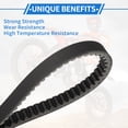 thumbnail image 4 of Correa de Transmisión Unique Bargains para Yamaha YW125 BWS 125 2009-2015, Correa V de Caucho Fibra Negra Resistente al Desgaste, 4 of 7