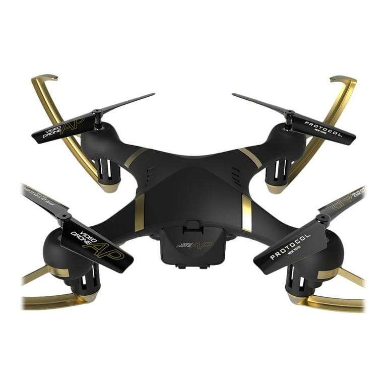 Mesterskab omdrejningspunkt bad Protocol Videodrone AP - Drone with Camera - black, gold - Walmart.com