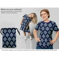thumbnail image 6 of oneOone Georgette Viscose Dark Blue Fabric Block Sewing Material Print Fabric By The Yard 42 Inch Wide-04, 6 of 6