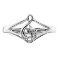 thumbnail image 6 of Diamond2Deal 925 Sterling Silver Rhodium-plated Polished Music Note Ring for Women Size 8, 6 of 7