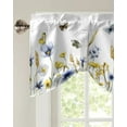 thumbnail image 4 of Flower Butterfly Wheat Ear Window Curtain Living Room Kitchen Cabinet Tie-up Valance Curtain Rod Pocket Valance, 4 of 6