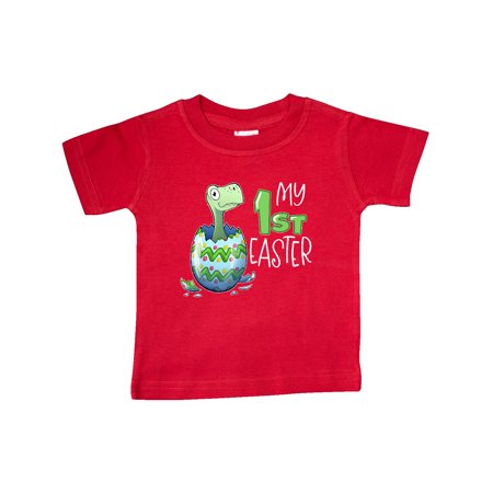 

Inktastic My 1st Easter Dinosaur Hatching Easter Egg Gift Baby Boy or Baby Girl T-Shirt