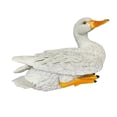 thumbnail image 1 of Estatuillas de Aves Cola resina Decoración Interior Blanca Estatua de pato de jardín, 1 of 8
