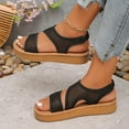 thumbnail image 6 of Sandals for Women Women's Oofos Fashion Women Casual Round Head Sandals Comfy Beach Casual Shoes Black, 6 of 9