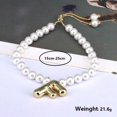 thumbnail image 3 of Bubble Letter bracelet For Women, Balloon Initial 14k Gold Plated Pearl Chain Alphabet Pendant Charm Simple Adjustable Gift Jewelry, 3 of 8