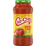 CHI-CHI'S Thick and Chunky Salsa, Gluten Free, Chip Dip, Mild, Regular, 16 oz Glass Jar