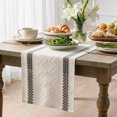 Dark Grey Stripe Woven Rustic Table Runner 12x108 Inch - Walmart.com