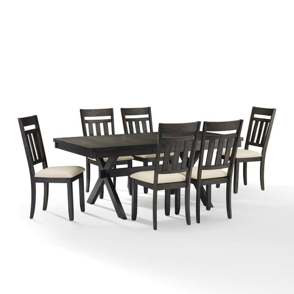 Rustic Dining Set - 7 Piece Table & Chair Set - Farmhouse Style Dining Room Furniture
