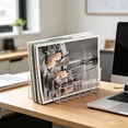 thumbnail image 5 of Letter SorterOrganizer for Desk, Premium Plated Metal Mail Holder, 3-Slot Ultra-Stable Non-Wobbling Desktop Organizer for Envelopes, Documents, Palettes, 5 of 7