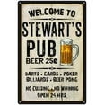 thumbnail image 1 of STEWART'S Pub Sign Vintage Man Cave Bar 8 x 12 High Gloss Metal 208120028448, 1 of 1