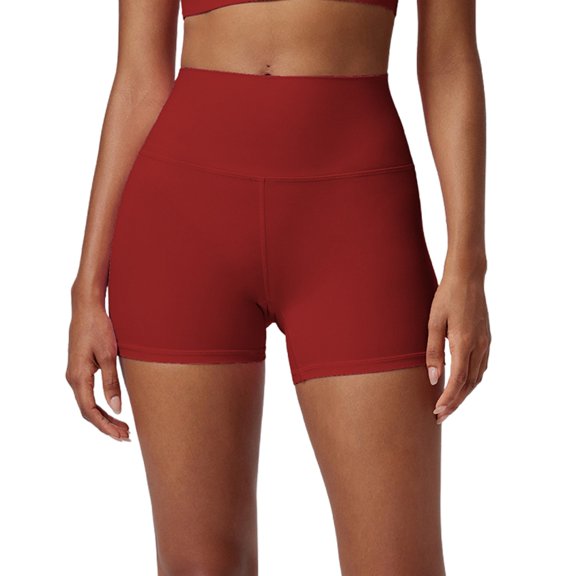 Kcolen Tight Yoga Shorts for Women,Biker Shorts Women Solid Color Seamless Comfort Tummy Control Yoga High Waist Shorts
