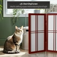 thumbnail image 4 of Red Lantern 2 ft. Short Desktop Double Cross Shoji Screen - Rosewood - 4 Panels, 4 of 8