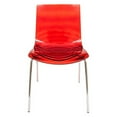thumbnail image 4 of LeisureMod Dining Chair in Polycarbonate with Chrome Legs and Ripple Design Lightweight Easy Assembly for Modern Home, Kitchen, Cafes Astor Collection, 4 of 9