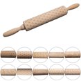 thumbnail image 2 of Rolling Pin Creative Wooden Reusable Non Stick Dough Roller Baking Roller, 2 of 7