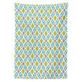 thumbnail image 3 of Ambesonne Ikat Tablecloth Rectangular Table Cover, Blurry Vertical Lines, 60"x90", Mustard Blue Pink, 3 of 4