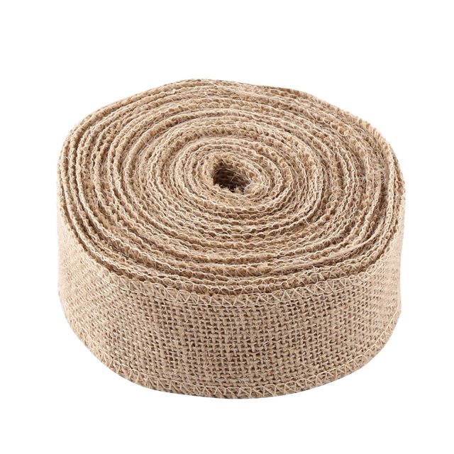 Herwey Burlap Ribbon, 10M Woven Rustic Hessian Jute Burlap Fabric Ribbon Table Runner Wedding Decor