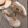 thumbnail image 6 of Mepaouo Bohemian Wedge Sandals for Women Wide Width Platform Orthopedic Dressy 2025 Summer Beach Shoes, 6 of 8