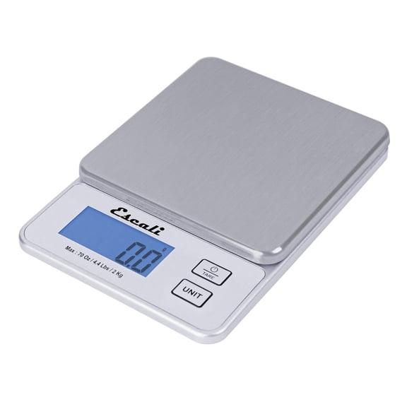 Escali Vera PR2000S Compact High Precision Kitchen/Baking/Herb Scale, Measures Liquid and Dry Ingredients, LCD Digital Display, 4.4lb Capacy, Silver