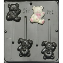684 Teddy Bear Lollipop Chocolate Candy Mold