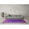 thumbnail image 3 of Ahgly Company Indoor Round Oriental Purple Industrial Area Rugs, 4' Round, 3 of 4