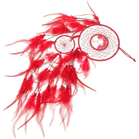 WHAMVOX  Dream Catcher Ornament Wall Decor Room Aesthetic Dreamcatcher Decorations Red