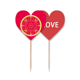 thumbnail image 1 of Frente pentalunar Palillos de dientes bandera etiqueta de amor selección de pastelitos, 1 of 4