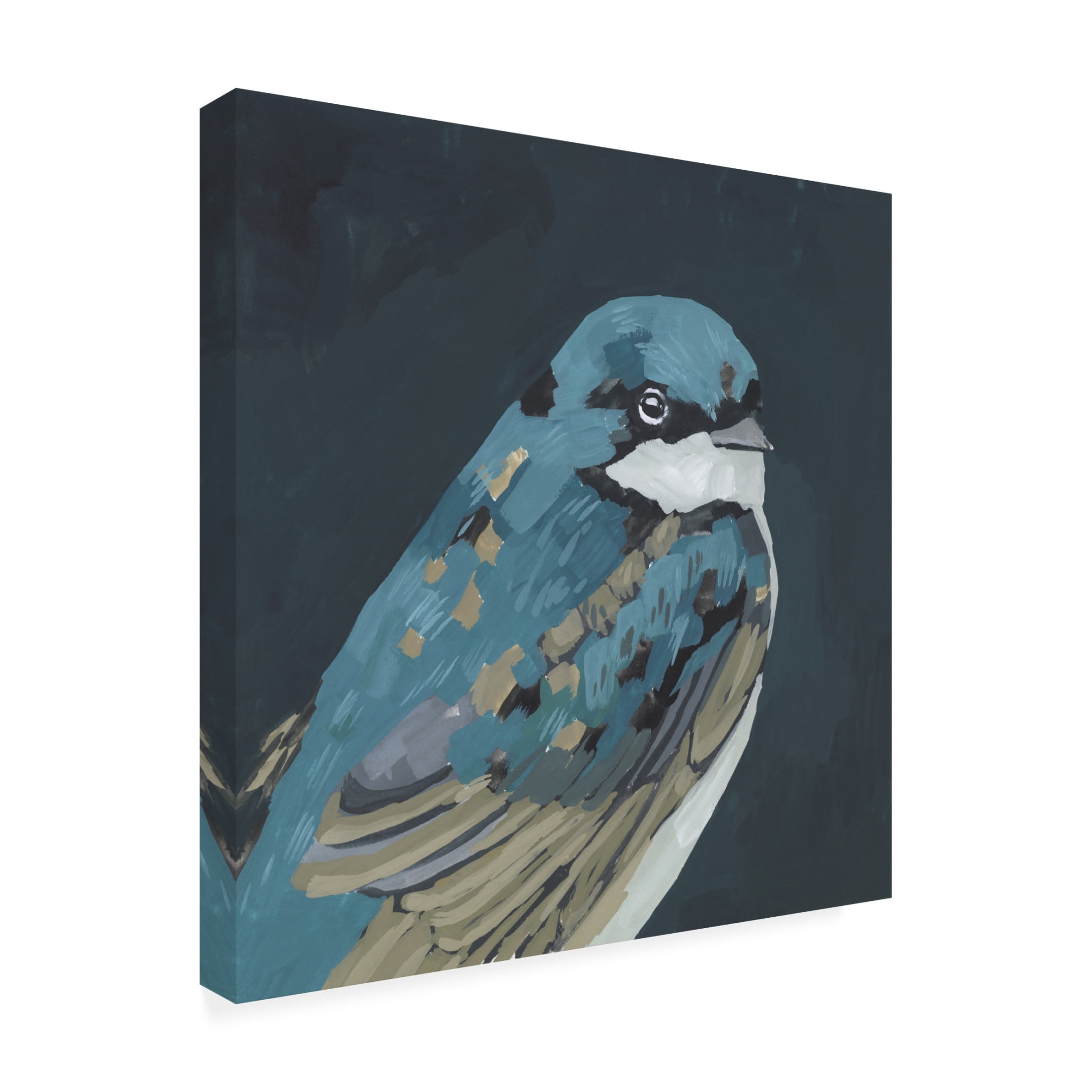 Canvas Wall Art - Melissa Wang 'Vivid Bird II' Wall Art for Living Room, Bedroom, or Office Décor by Trademark Fine Art - 24 x 24 Inches