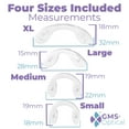 thumbnail image 2 of GMS Optical Screw-In Silicone Bridge Strap Nose Pads for Glasses – 4 Pack (Small, Medium, Large, Extra-Large) – 18mm, 22mm, 28mm, 32mm Sizes for Eyeglasses and Sunglasses, 2 of 6
