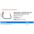thumbnail image 2 of Battery Cable - Compatible with 1965 - 1969 Chevy Corvair 2.7L H6 1966 1967 1968, 2 of 2