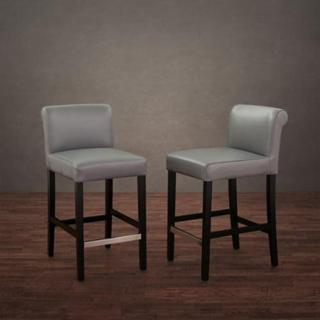 I Love Living Cosmopolitan Grey Leather Counter Stool (Set Of 2 I Love Living Cosmopolitan Grey Leather Counter Stool (Set of 2) - I Love Living Cosmopolitan Grey Leather Counter Stool (Set Of 2